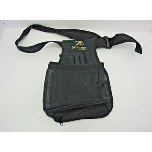 Trap/Skeet Shooting Shell Pouch Ammo Pouch, Black Adjustable Belt Rugged Mesh